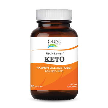 Real-Zymes™ KETO Digestive Enzymes Supplement with Probiotics for Better Digestion - Natural Support for Relief of Bloating, Gas, Belching, Diarrhea, Constipation, IBS, etc. - 30 Caps
