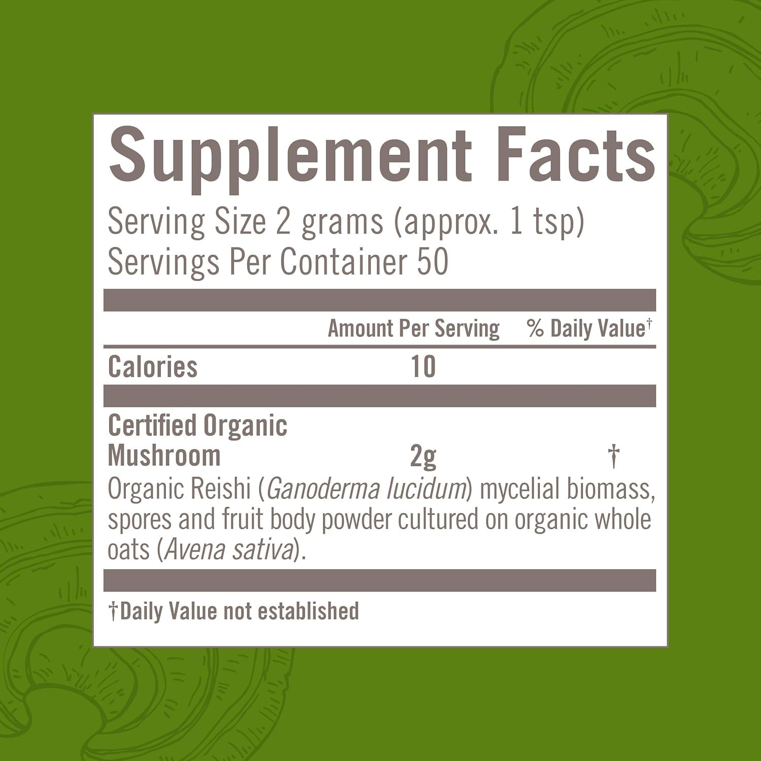 Om Mushroom Superfood Reishi Organic Mushroom Powder, 100 Servings, Organic Adaptogen Powder for Stress Relief and Immune Health