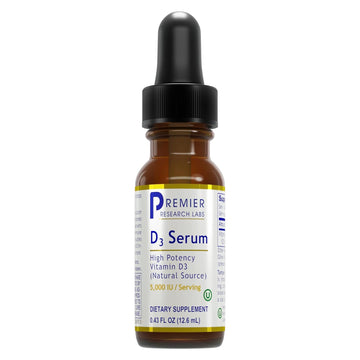 Premier Research Labs Vitamin D3 Serum - Liquid Vitamin D Oil Drops for Adults, Liquid Vitamin D3 5000 IU, Sublingual Vit D3 Liquid - 0.43 fl oz Premier Research LabsBuy Supplements Australia