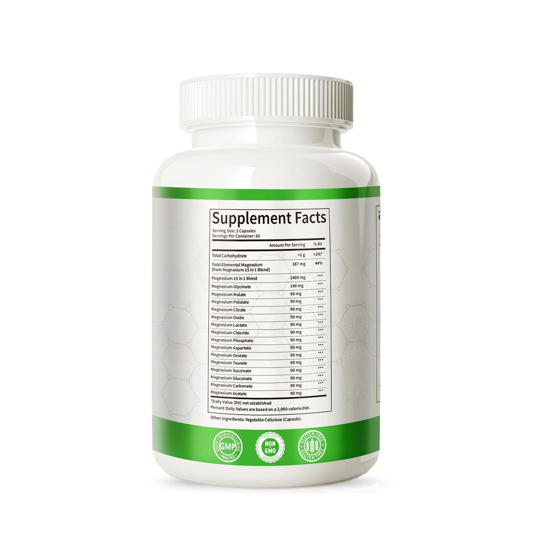 Ashenutri Magnesium Complex supplement bottle and packaging on a white background