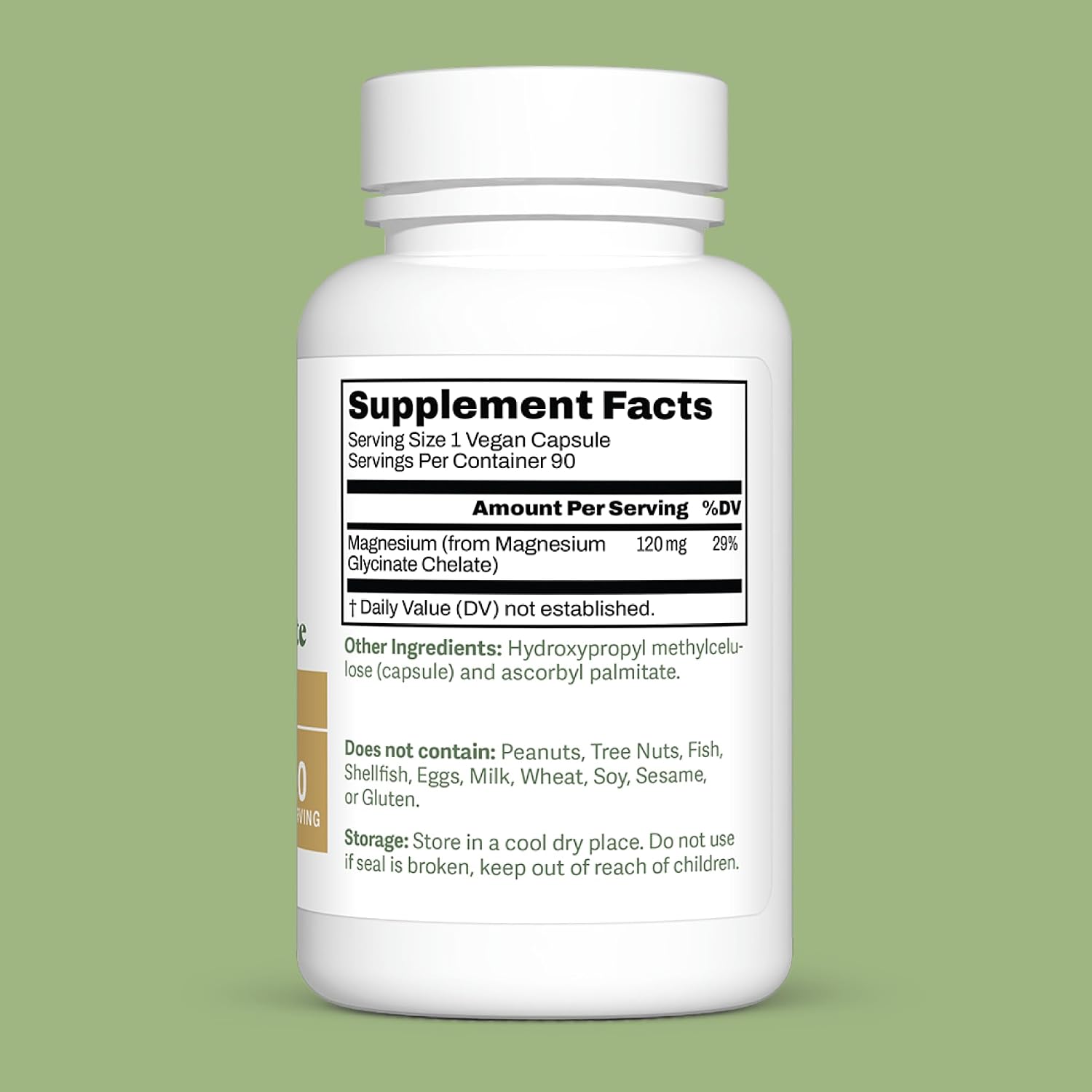 Dr. Murray's Ultra Clean Magnesium Glycinate | Supports Sleep, Relaxation, Heart & Muscle Function | Vegan | 120 mg | No Magnesium Stearate or Artificial Additives | 90 Capsules