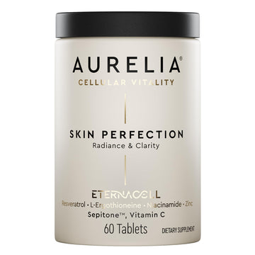 AURELIA Skin Perfection | Advanced Cellular Anti-Aging Supplement | Enhance Skin Clarity, & Tone | with Zinc, Resveratrol, Niacinamide, Ergothioneine, & Vitamin C AURELIABuy Supplements Australia