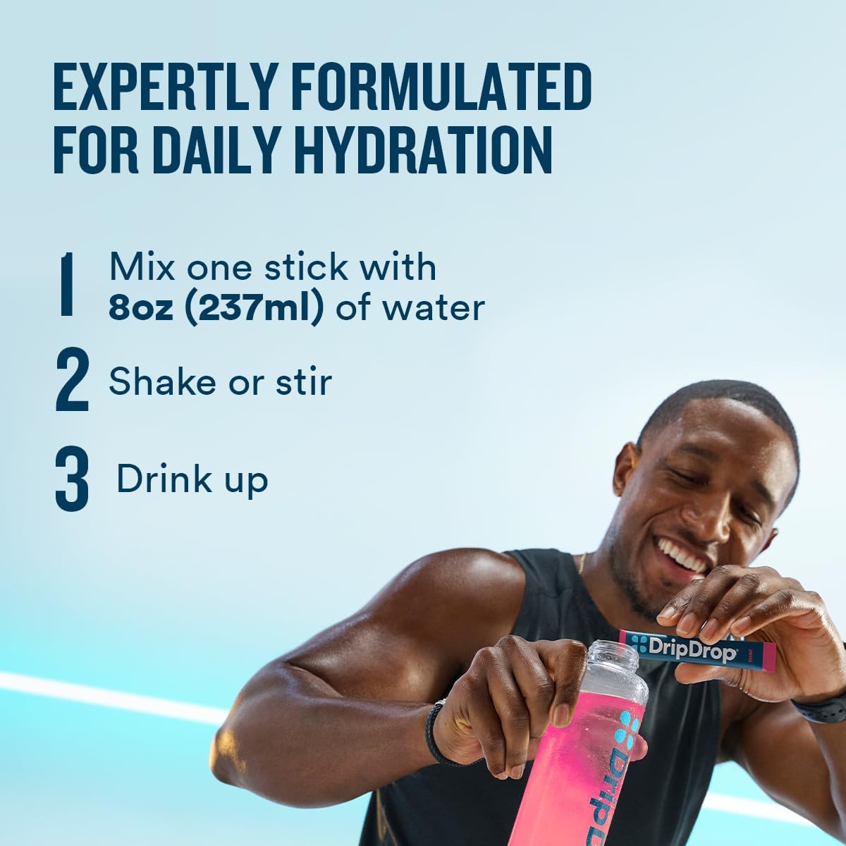 DripDrop Hydration Bold Tropical Variety Bundle Electrolyte Packets, 64 Ct | Watermelon, Berry, Lemon, Orange, Mango, Açaí, Passion Fruit & Piña Colada; Single Serve Powder Drink Mix; 3X Electrolytes