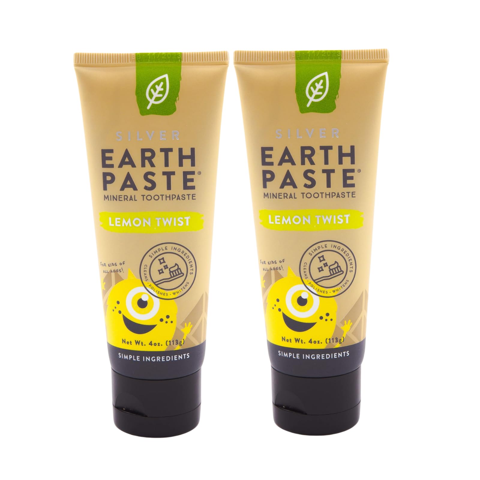 Redmond Earthpaste with Silver - Natural Non-Fluoride Toothpaste, 4 Ounce Tube (Peppermint)