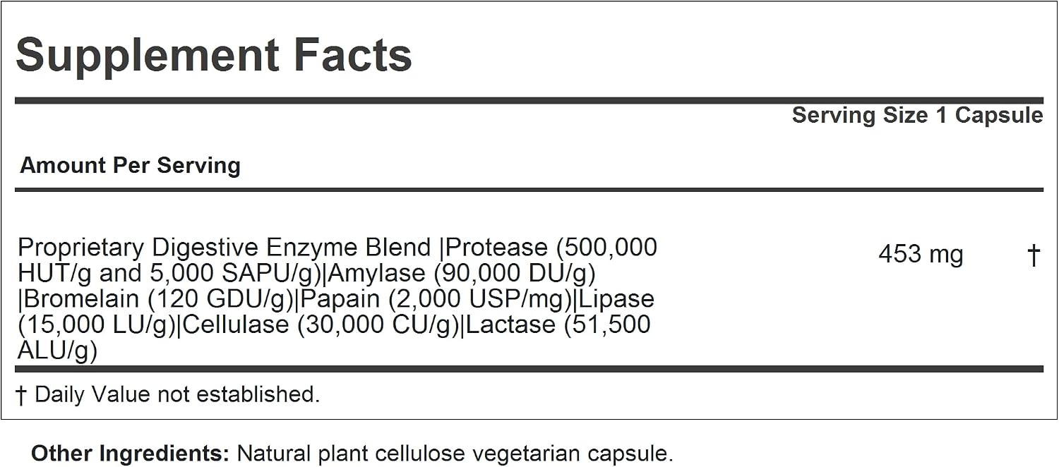 Andrew Lessman ProCaps Digest Assure Vegetarian Digestive Enzymes 60 Capsules