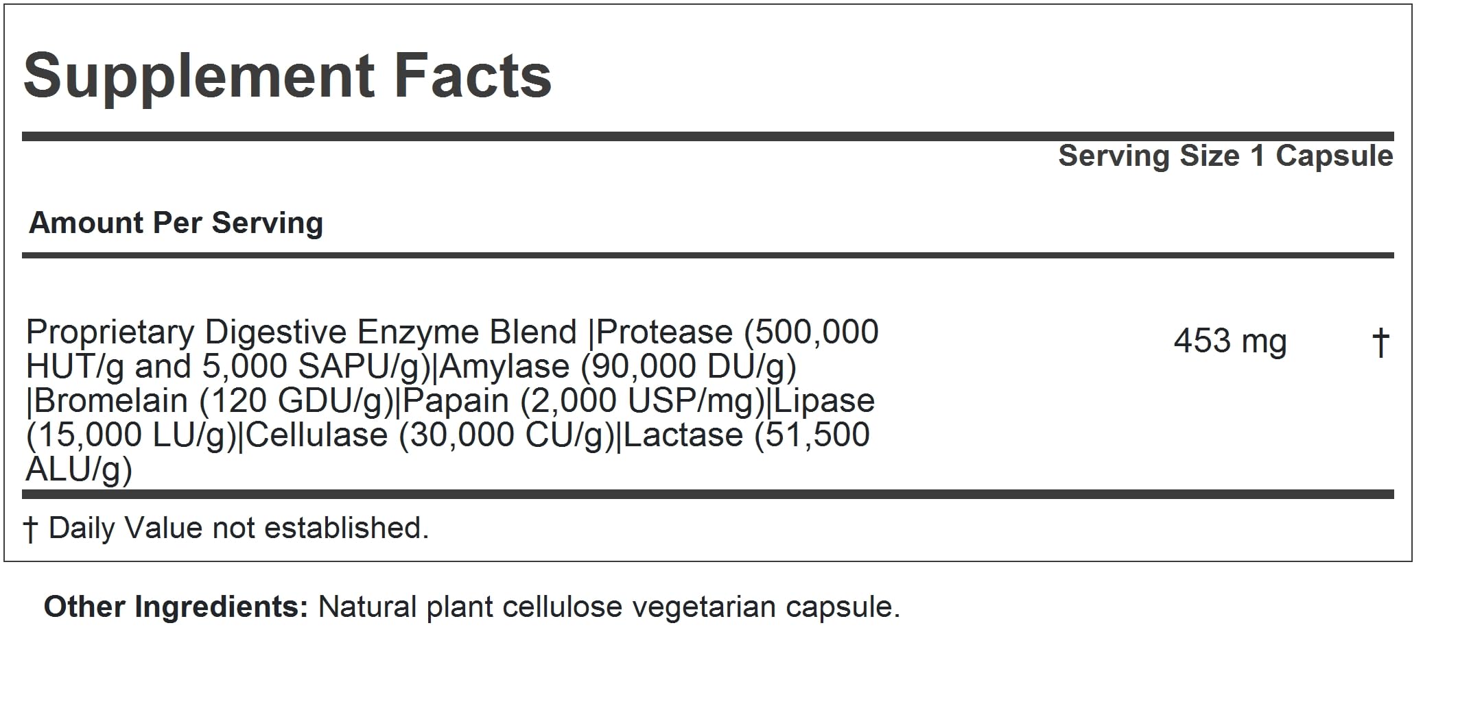 Andrew Lessman ProCaps Digest Assure Vegetarian Digestive Enzymes 60 Capsules