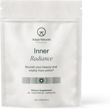Adapt Naturals Inner Radiance Hair Skin and Nails Vitamins for Women & Men | with Biotin, Collagen, Hyaluronic Acid, Vitamin C & Ceramides - Thicker Hair, Stronger Nails & Hydrated Skin Supplement