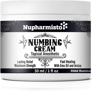 Nupharmisto Numbing Cream Maximum Strength : Long Lasting Numbing Cream with 5X Numbing - Emu Oil and Arnica 30 ml / 1 fl oz NupharmistoBuy Supplements Australia