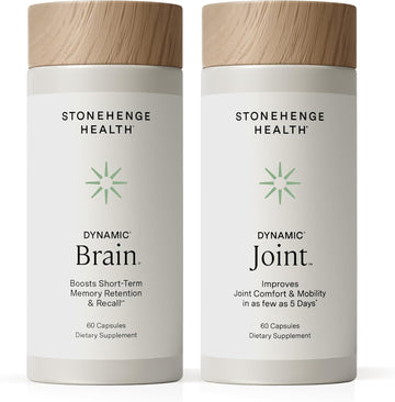 Stonehenge Health Dynamic Joint + Dynamic Brain Bundle Supplement Supports Comfort, Mobility, Flexibility + Memory Acquisition and Retention