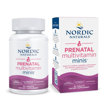 Nordic Naturals Vegetarian Prenatal Multivitamin Minis - 90 Easy to Swallow Tablets - Highly Absorbable Multivitamin and Mineral Supplement to Support Pregnancy - Non-GMO, 30 Servings Nordic NaturalsBuy Supplements Australia