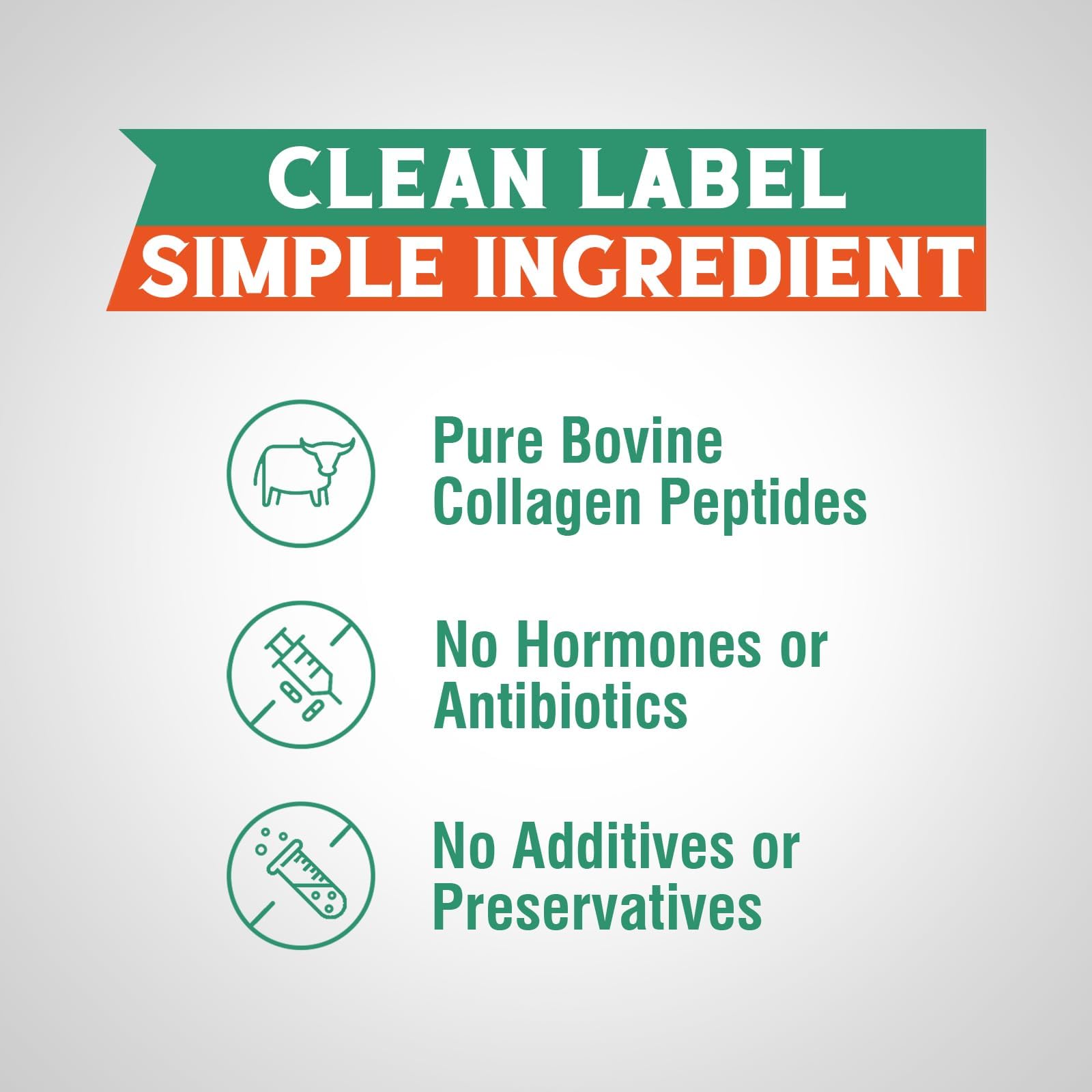 Vitalibre Bovine Collagen Peptides Powder for Women and Men, Grass-Fed Hydrolyzed Collagen Protein Type I & III, Skin, Hair, Nails, Bones, Digestion, Unflavored, Non-GMO, Keto & GF, 22 Servings, 16oz