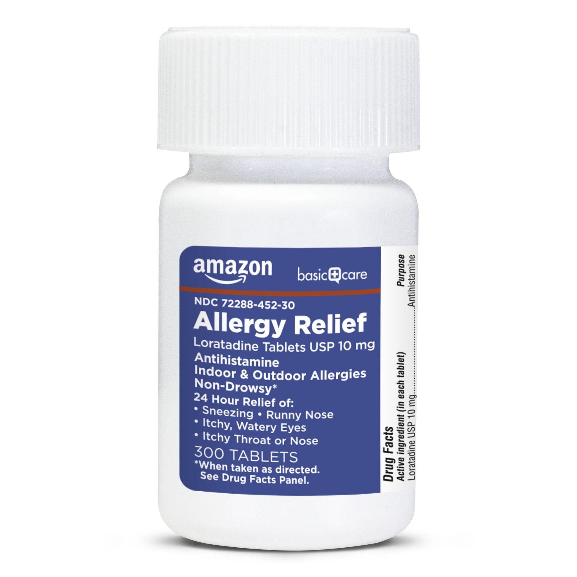 Amazon Basic Care Allergy Relief Loratadine Tablets 10 mg, 24-Hour Non-Drowsy Antihistamine for Runny Nose, Sneezing, Itchy Eyes, 300 Count (Packaging may vary) Amazon Basic Care buy supplements Au