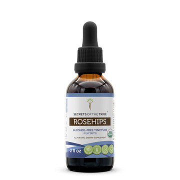 Secrets of the Tribe Rosehips USDA Organic | Alcohol-Free Extract, High-Potency Herbal Drops | Made from 100% Certified Organic Rosehips (Rosa spp.) Dried Fruit (2 oz) Secrets of the TribeBuy Supplements Australia