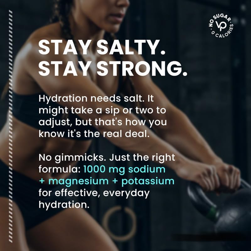 Venture Pal High Sodium Sugar-Free Electrolyte Powder Combo Pack | Hydration Drink Mix with Sodium, Potassium & Magnesium | Keto, Vegan & Paleo Friendly | Zero Calories | 32 Sticks
