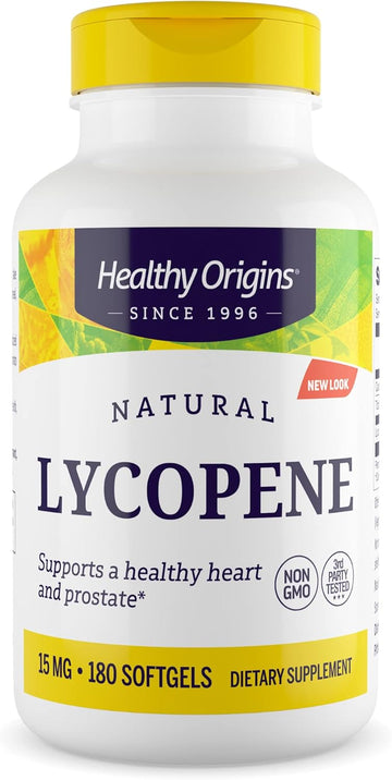 Healthy Origins Lycopene 15 mg, Natural Tomato, 180 Softgels