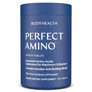 BodyHealth PerfectAmino (150 ct) Easy to Swallow Tablets, Essential Amino Acids Supplement with BCAAs, Vegan Protein for Pre/Post Workout & Muscle Recovery with Lysine, Tryptophan, Leucine, Methionine BodyHealth buy supplements Au
