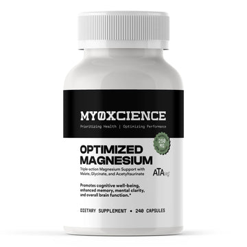 MYOXCIENCE Optimized Magnesium Glycinate + Magnesium Taurate (as ATAmag®) for High Brain Bioavailability to Support Stress Relief and Sleep | 80 Servings MYOXCIENCE buy supplements Au