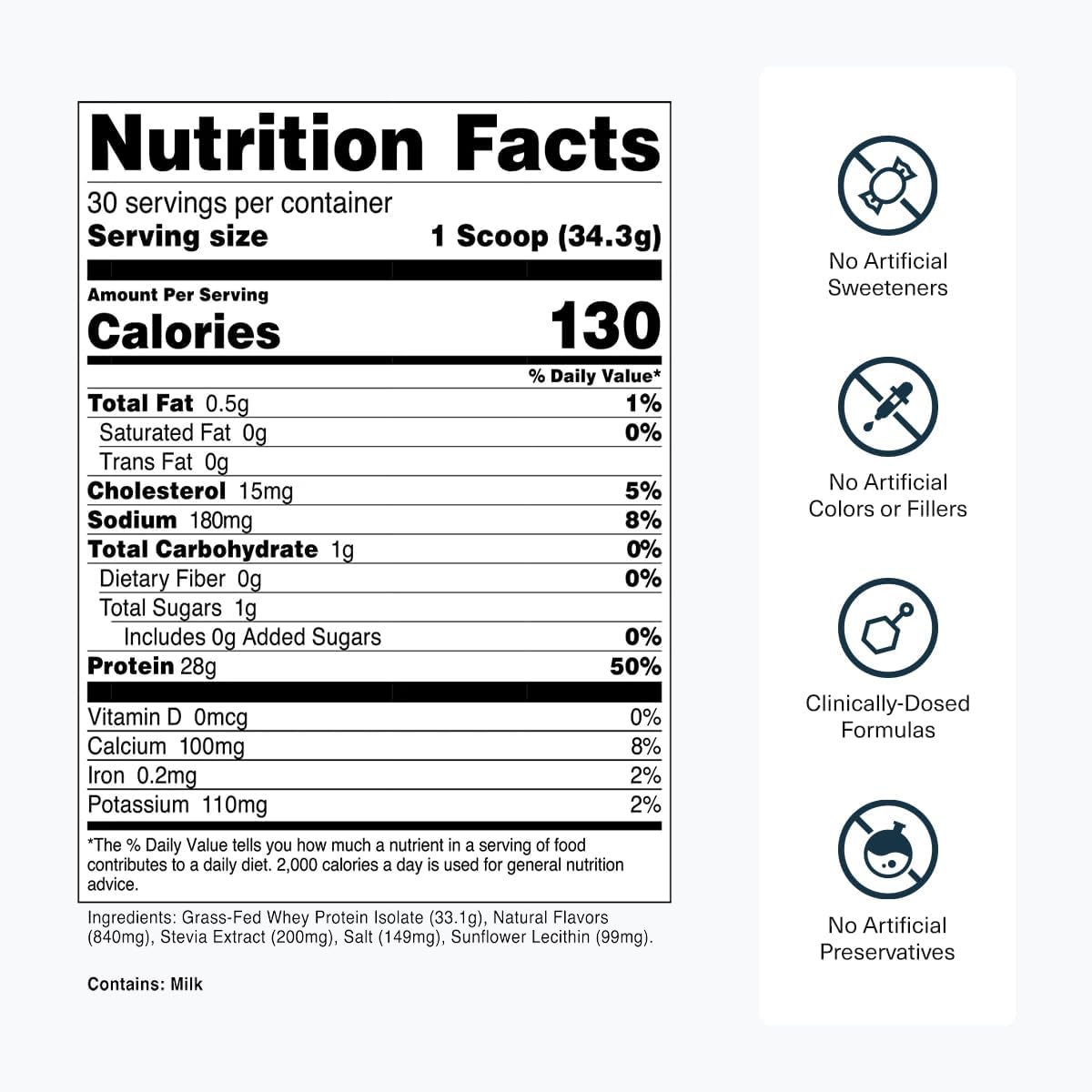 Transparent Labs Grass-Fed Whey Protein Isolate (30 Servings, French Vanilla) & Grass-Fed Whey Protein Isolate (30 Servings, Oatmeal Chocolate Chip Cookie)