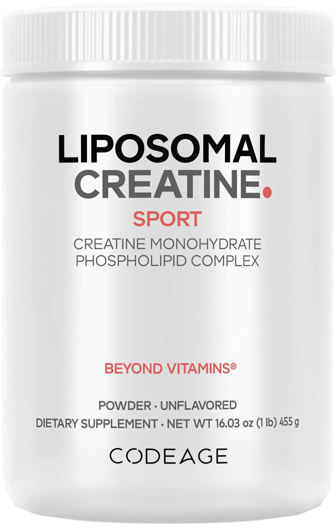 Codeage Liposomal Creatine Powder Supplement - 3-Month Supply - 5000mg Creatine Monohydrate Pre Workout & Post Workouts - Unflavored Creatine, Pure Creatine Powder, Creatinine for Sports - 90 Servings CodeageBuy Supplements Australia