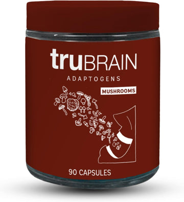 TruBrain Nootropic Capsules - Focus, Energy, Clarity. Fast Absorbing Nootropics Capsules | Brain Boosters | Improve Memory | Stop Procrastination (Mushrooms)