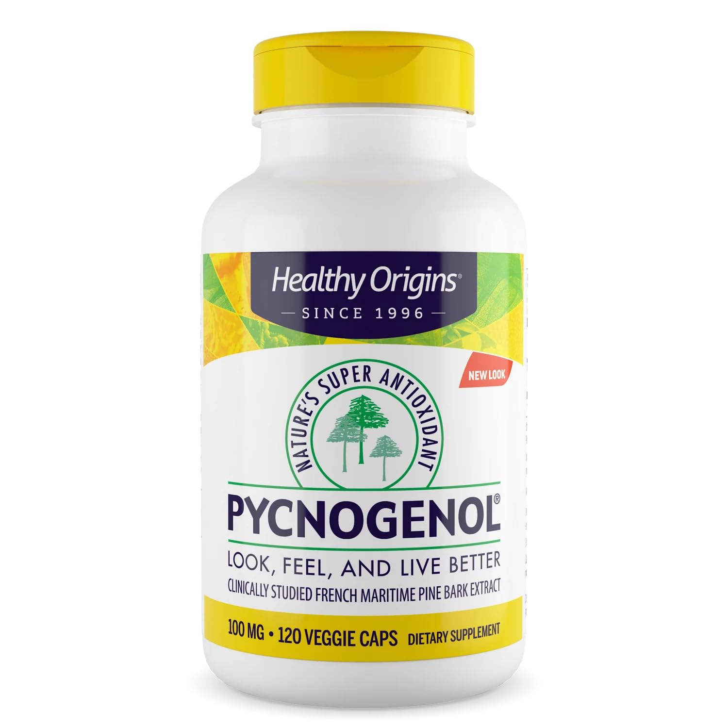 Healthy Origins Pycnogenol Pine Bark 100 mg, 60 Veggie Caps