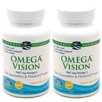 Nordic Naturals Omega Vision, Lemon - 60 Soft Gels - Pack of 2-1460 mg Omega-3 + FloraGLO Lutein & Zeaxanthin - Eye Health, Brain Health, Antioxidant Support - Non-GMO - 60 Total Servings Nordic NaturalsBuy Supplements Australia