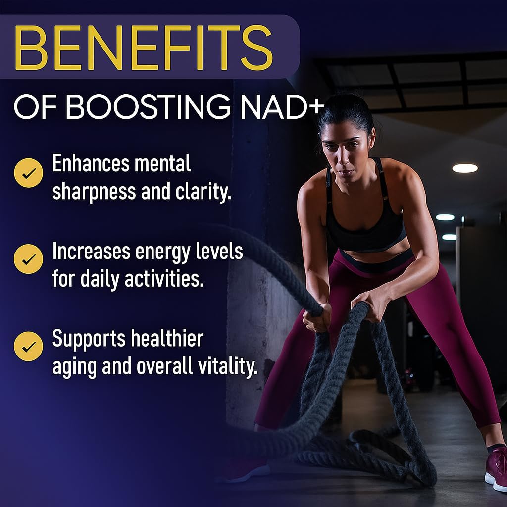 Ageless NAD+ Supplements for Women & Men | Nicotinamide Riboside Chloride | Dietary Supplement for Anti-Aging | Supports Energy, Focus, Stamina, Fat Metabolism & Cognitive Function – 30 Capsules