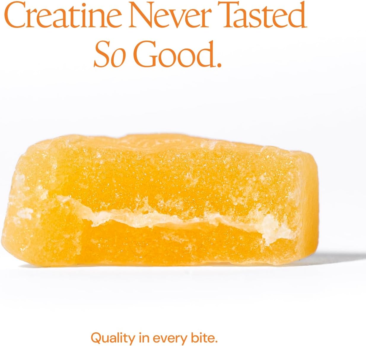 Create Creatine Monohydrate Gummies for Men & Women, Boost Focus, Strength, and Endurance, Anti-Melting Formula, Vegan, Gluten-Free, Non-GMO, 1.5g of Creatine per Gummy (Orange)