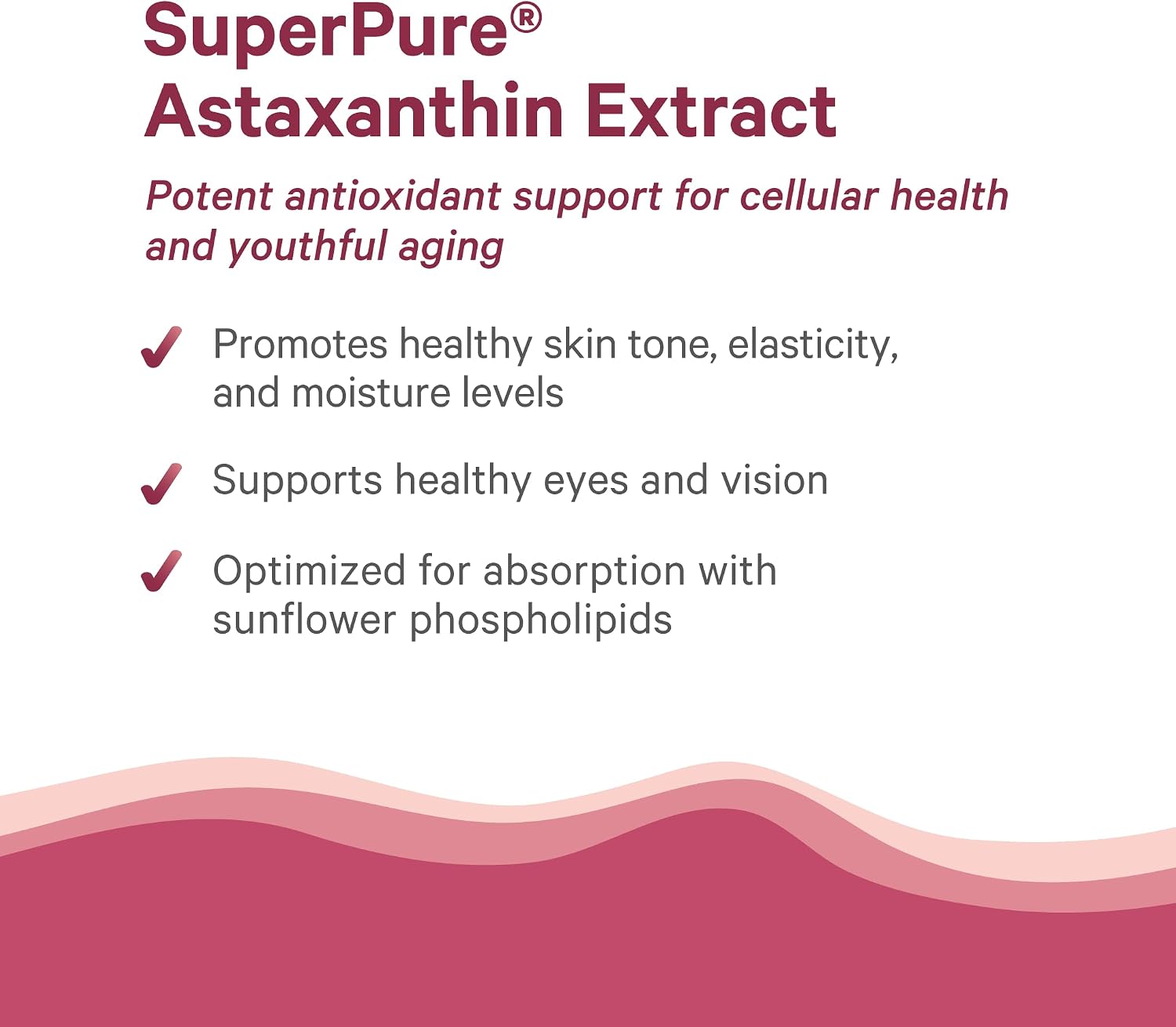 PURE SYNERGY SuperPure Astaxanthin Extract | Organic Astaxanthin from Algae with Sunflower Lecithin | Antioxidant Support for Skin and Eye Health (60 Capsules)