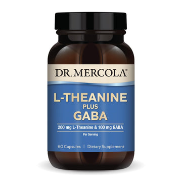 Dr. Mercola L-Theanine Plus GABA - Supports Relaxation - Focus & Cognitive Function - Stress Support Supplement - 200 mg L-Theanine - 100 mg GABA - 60 Capsules Dr. MercolaBuy Supplements Australia