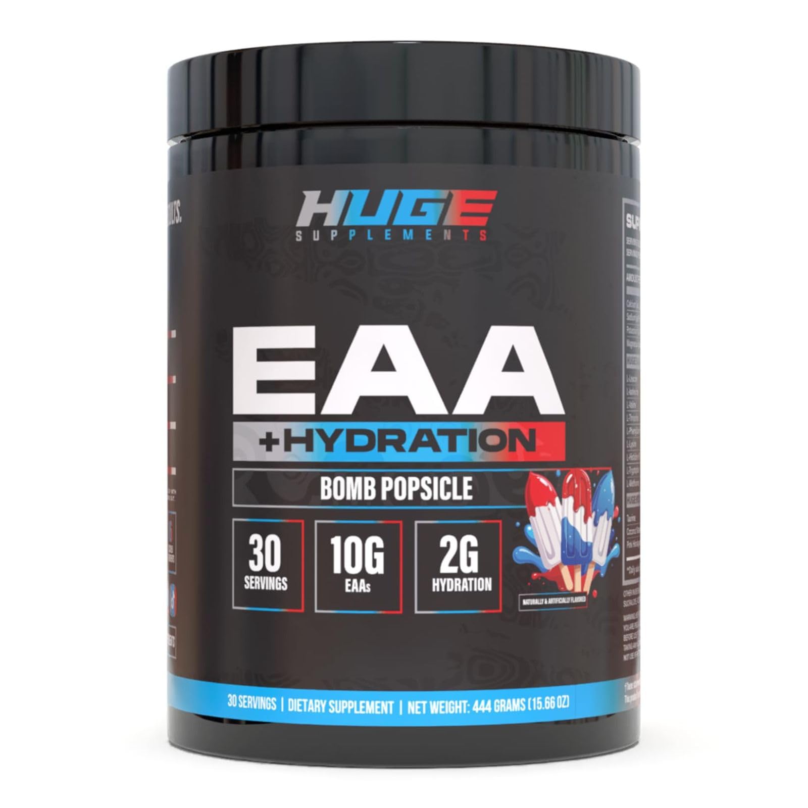 Huge EAA + Hydration, Essential Amino Acids Powder, EAAs & BCAAs, Intra & Post Workout Recovery Powder, Muscle Growth, Recovery & Performance, 10g EAAs & Electrolytes, Kiwi Blueberry, 30 Servings