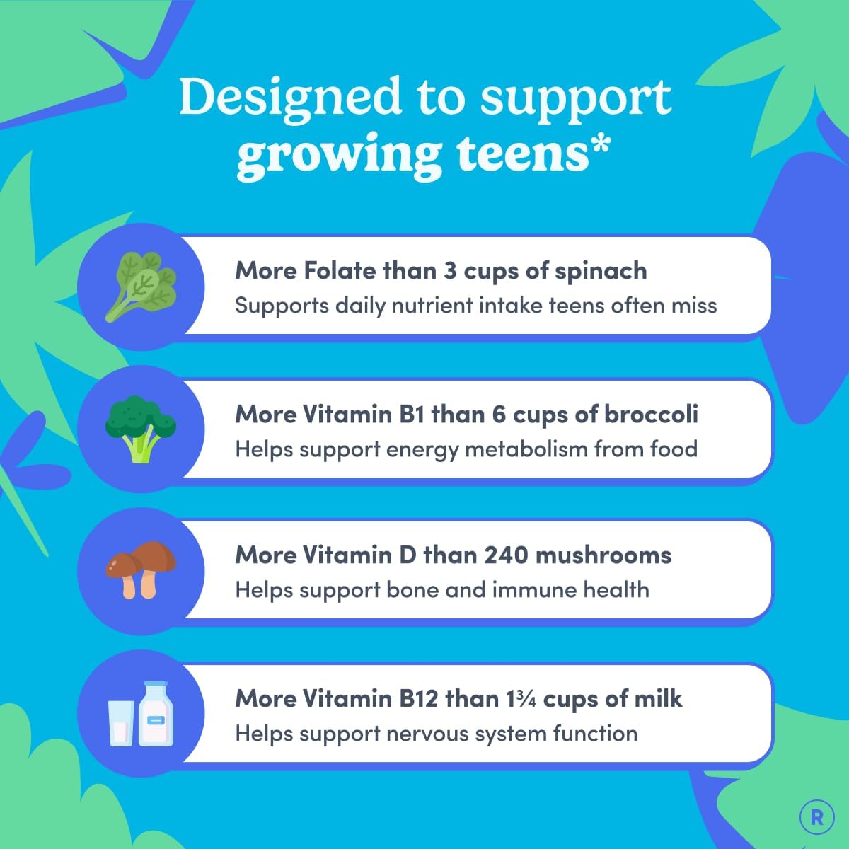 FIRST DAY Teens Apple Brain Focus Gummies & Orange Multivitamin Gummies | Daily Nutrients, Immunity, Mood, & Focus | Clean Label Project Verified® | Vegan | 30-Day Supply