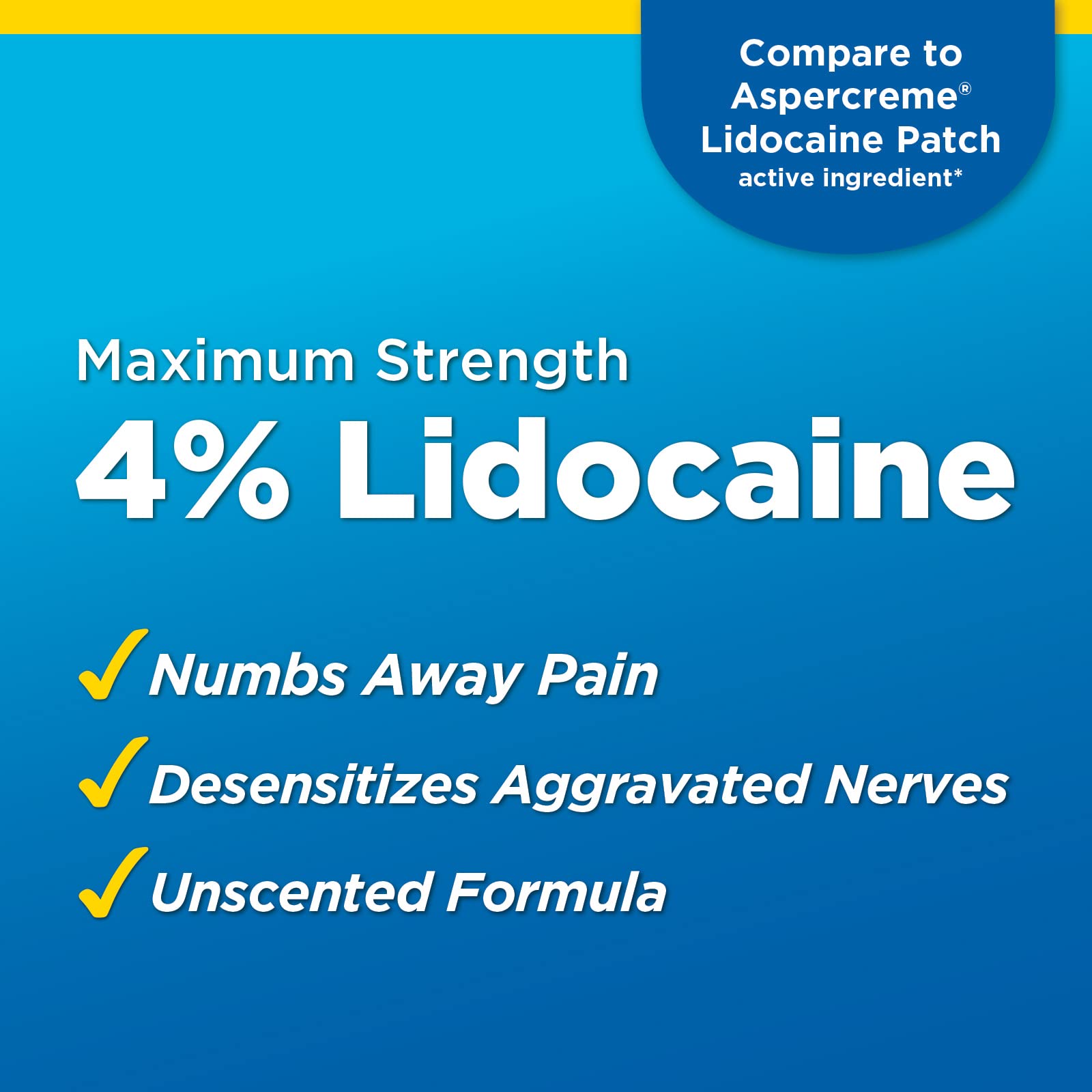 Amazon Basic Care Maximum Strength OTC Pain Relief , 4% Lidocaine Patch, 3.9” x 5.5”, 15-Count Box (Previously HealthWise) Amazon Basic Care buy supplements Au