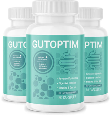 GutOptim Probiotic & Prebiotic Capsules | Pre and Probiotics for Synbiotic Gut Health & Bloating Relief for Women & Men | Enzyme with Probiotics for Digestive Health | Non-GMO, 60 Ct, 3 Month Supply Nature’s NutriWaveBuy Supplements Australia