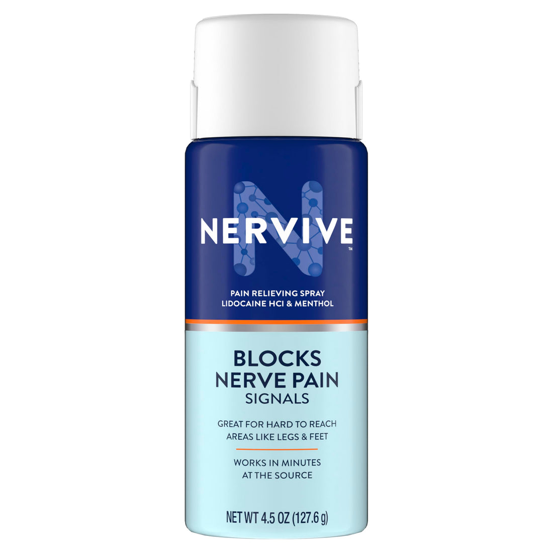 Nervive Pain Relieving Spray, Lidocaine Spray, Nervive Pain Relief, Lidocaine Topical, Foot Pain, Leg Pain, Hand Pain, Max Strength Formula, for Hard to Reach Areas, 4.5oz NerviveBuy Supplements Australia