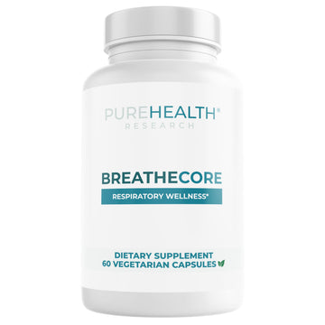 PUREHEALTH RESEARCH BreatheCore - Lung Detox for Smokers - Lung Cleanse & Support Supplement for Women & Men - Ginger Root, Ginkgo Biloba, St Johns Wort, Panax Ginseng & More - 60 Capsules PUREHEALTH RESEARCHBuy Supplements Australia