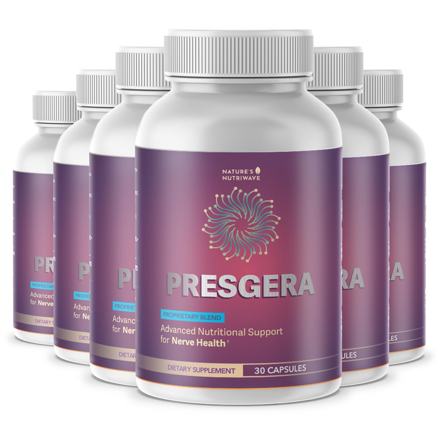 Presgera – Magnesium Glycinate, Turmeric & ALA – 30 Ct, 1 Month Supply | Also includes more botanicals with Magnesium Glycinate, Turmeric & Alpha Lipoic Acid | Non-GMO, Made in USA