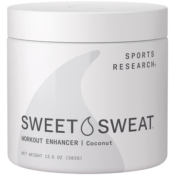 Sports Research Sweet Sweat Coconut Workout Enhancer Gel - Maximize Your Exercise & Sweat Faster - 13.5oz Jar Sports Research buy supplements Au