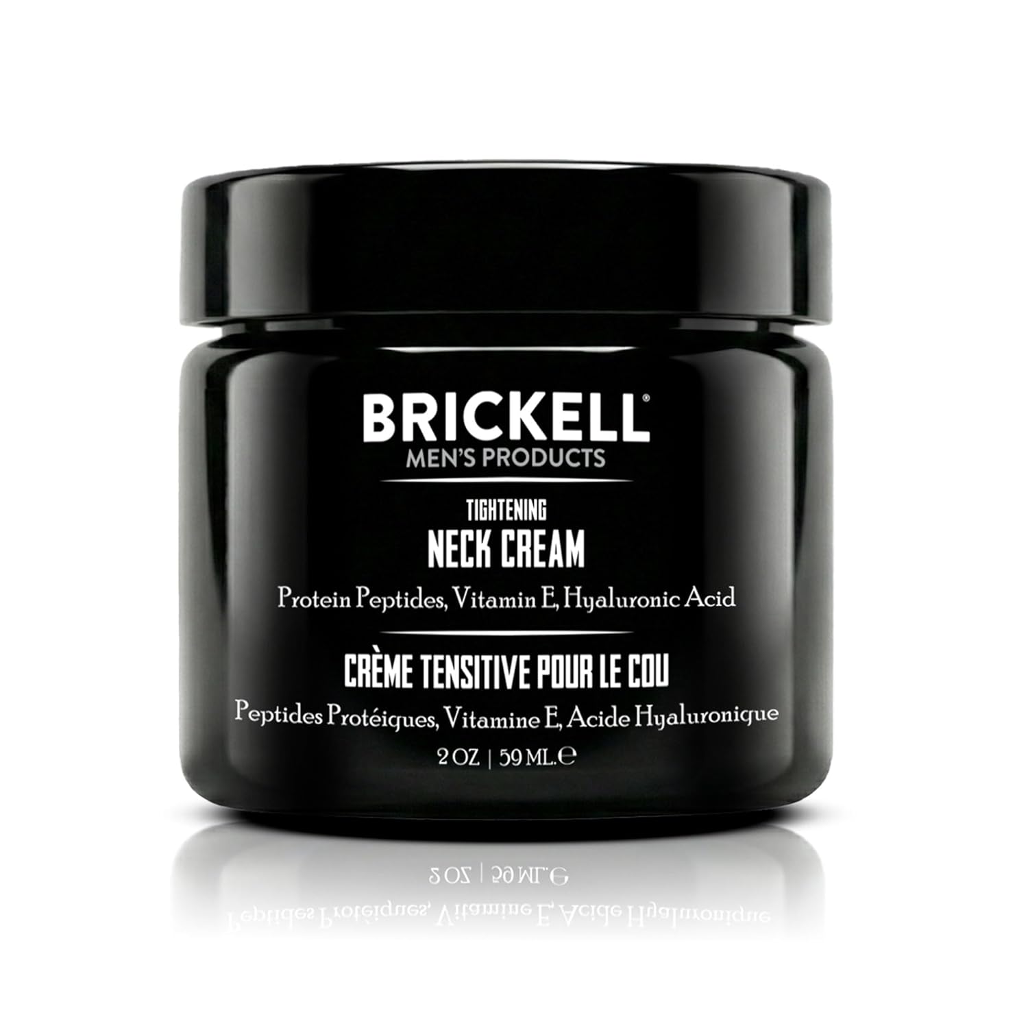 Brickell Men's Tightening Neck Cream For Men, Neck Cream For Tightening and Firming, Anti Wrinkle Cream, With Peptides, Niacinamide, and Hyaluronic Acid, 2 Ounce, Unscented