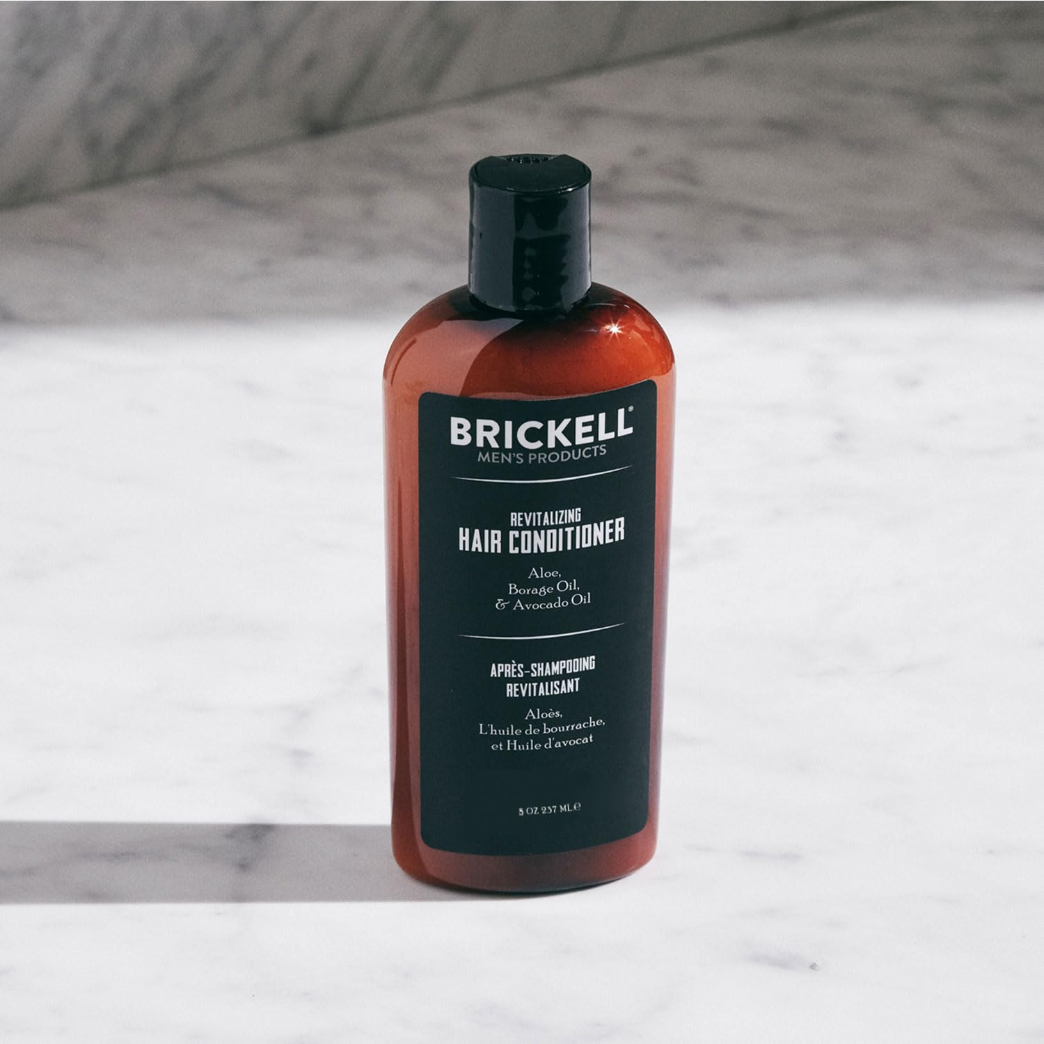 Brickell Men's Revitalizing Hair Conditioner for Men, Nourishing Hair Conditioner, Restores Shine and Moisture, With Aloe, Pro-Vitamin B5, and Avocado Oil, 8 Ounce, Scented, New Formula