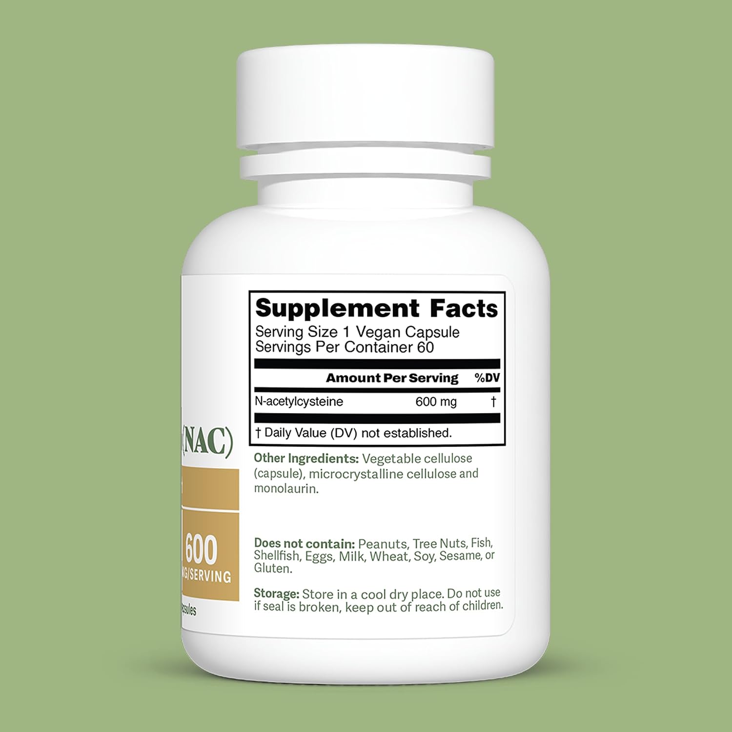 Dr. Murray's Ultra Clean N-Acetylcysteine NAC Supplement 600 mg - Respiratory & Liver Support | Vegan | Non-GMO | Gluten Free | Third-Party Tested | 120 Capsules