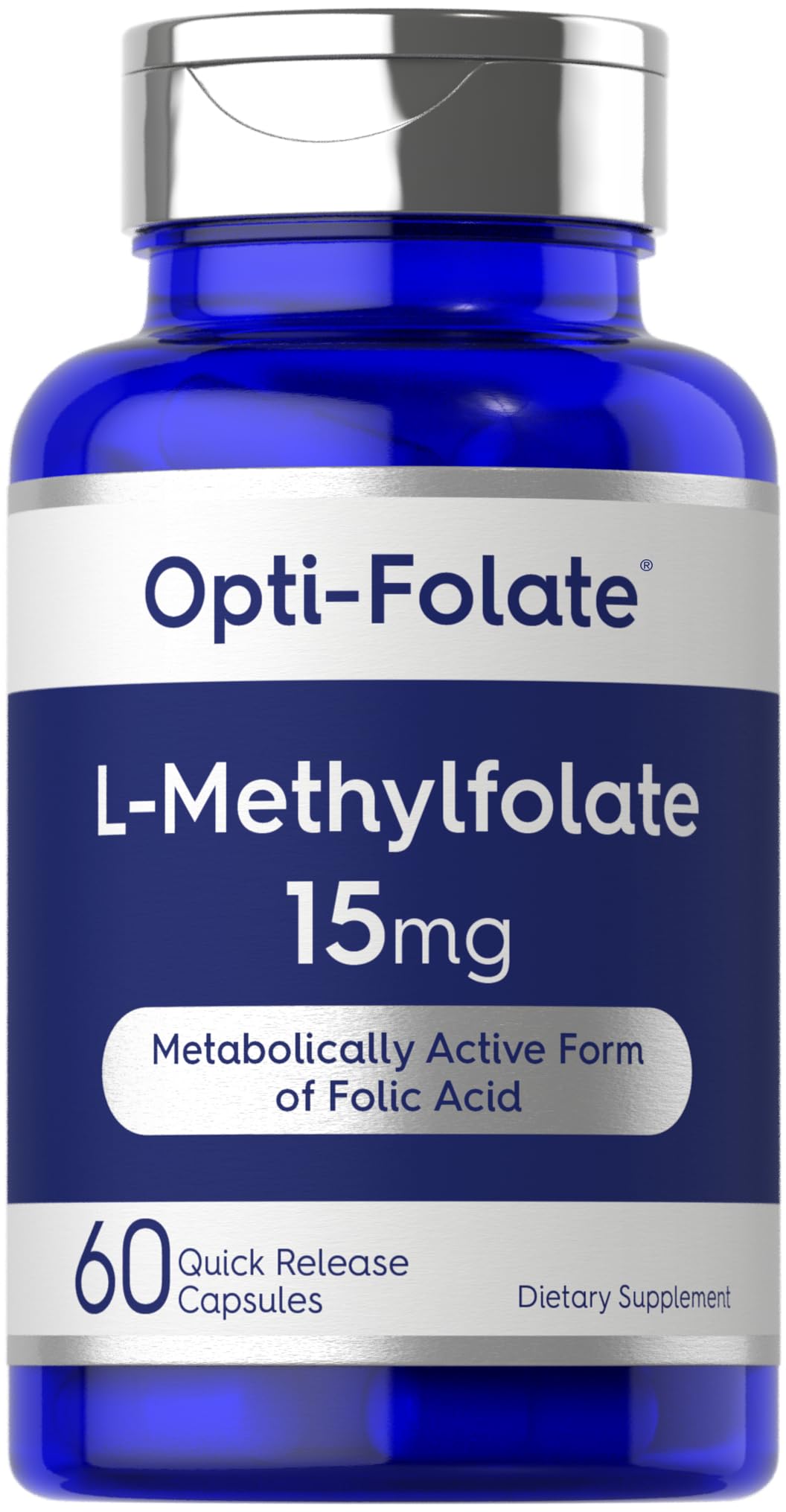 Carlyle L Methylfolate 15mg | 120 Capsules | Value Size | Max Potency | Optimized and Activated | Non-GMO, Gluten Free Supplement | Methyl Folate, 5-MTHF | by Opti-Folate