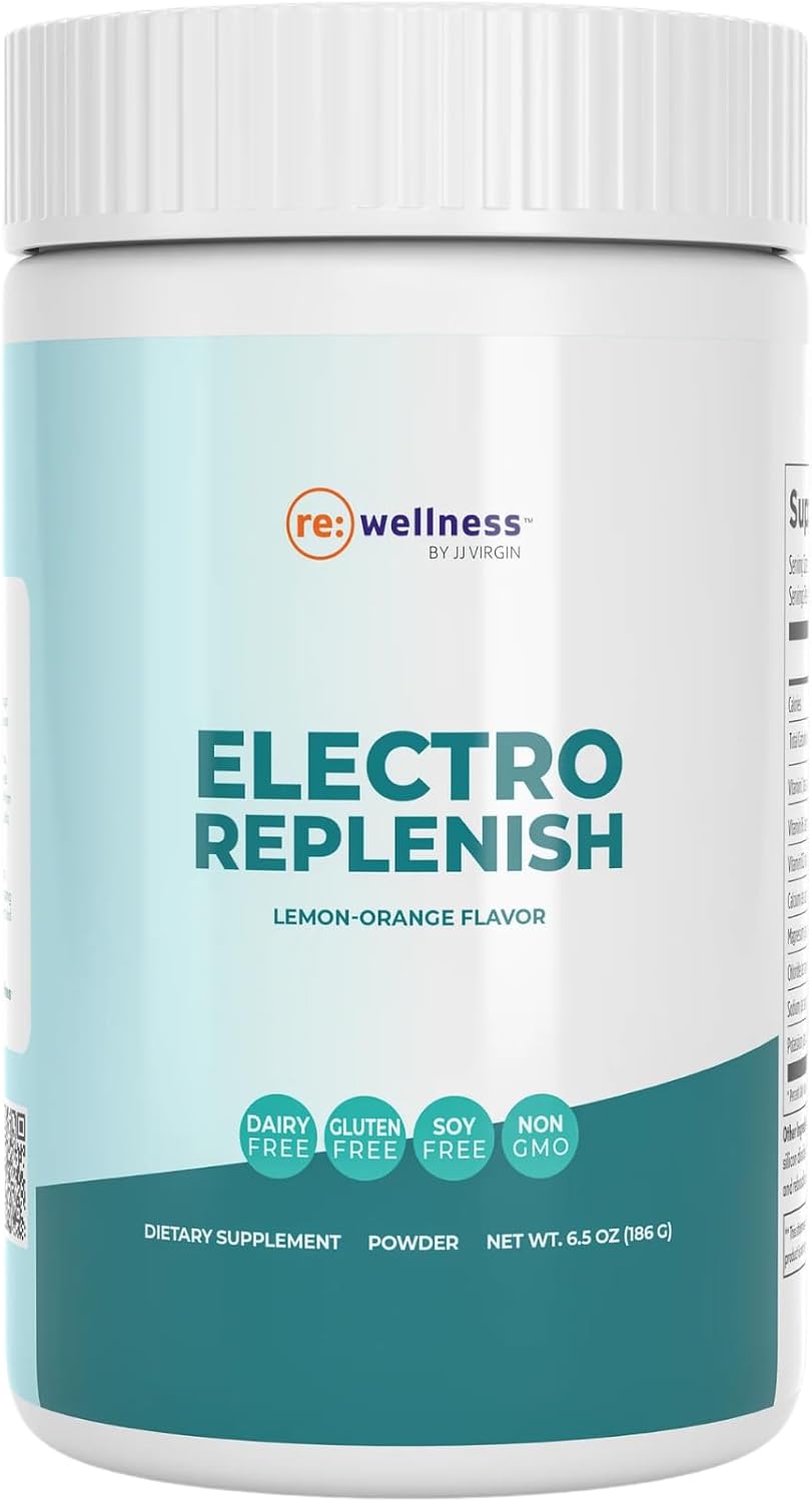 Reignite Wellness by JJ Virgin Hydration & Wellness Bundle | ElectroReplenish (Lemon-Orange Flavor), 30 Servings + SHEatine Powder Stick Packs (Orange Flavor), 30 Count