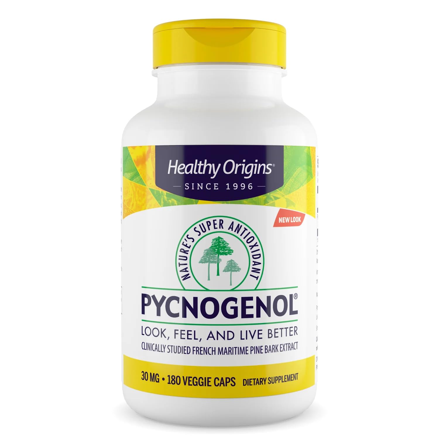 Healthy Origins Pycnogenol Pine Bark 100 mg, 60 Veggie Caps