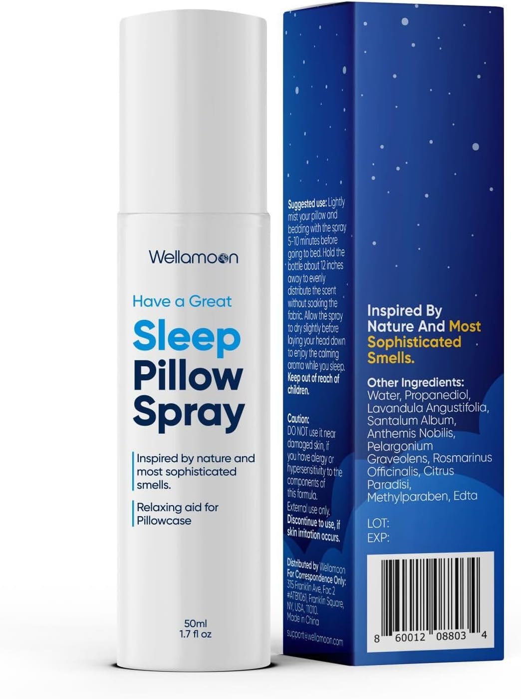 Wellamoon Nighttime Relaxation Duo – Lavender Pillow Spray & Botanical Wellness Patches with Melatonin – Evening Self-Care Routine for Adults