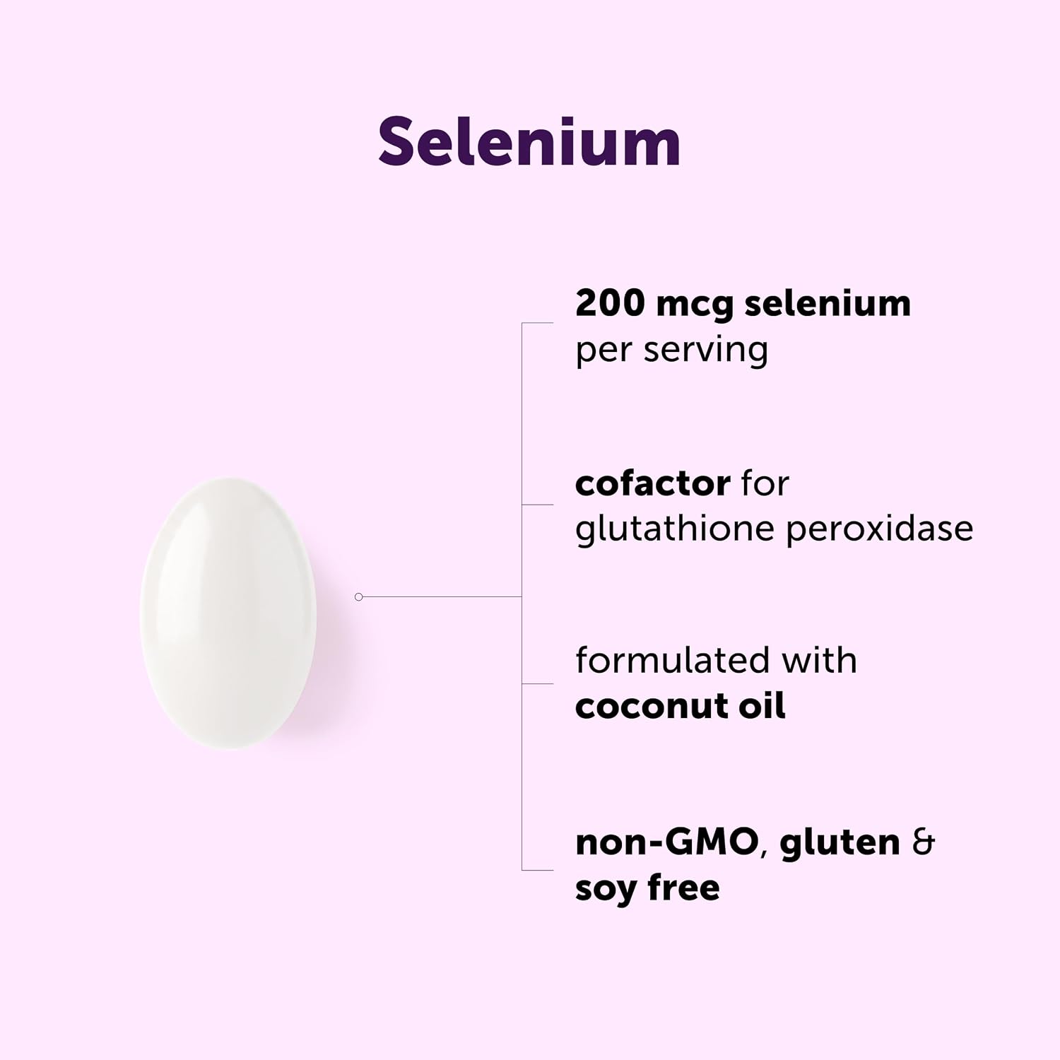 Selenium Supplements for Women & Men 200mcg Per Serving, 500 Softgels | Made with Coconut Oil | Essential Trace Mineral as L-Selenomethionine | 16+ Month Supply | Non-GMO, Gluten Free