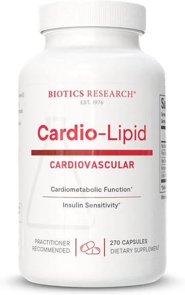 BIOTICS RESEARCH Cardio-Lipid™ - Professional-Grade Cardiovascular Support Formula - Featuring Red Yeast Rice, Phytosterols, Berberine, Garlic & Delta-Tocopherol - Formulated with Mark Houston, MD