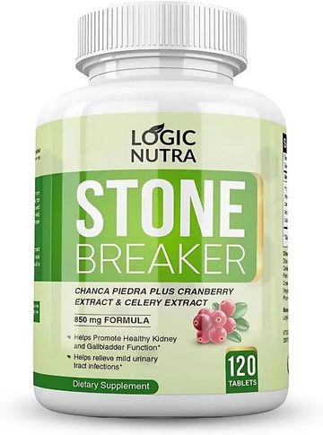 Logic Nutra Chanca Piedra Kidney Stone Breaker 120 Tablets 800 mg - Maximum Strength for Gallbladder & Urinary Cleanse with Phyllantus Niruri, Celery Seed Extract & Cranberry Extract Logic NutraBuy Supplements Australia