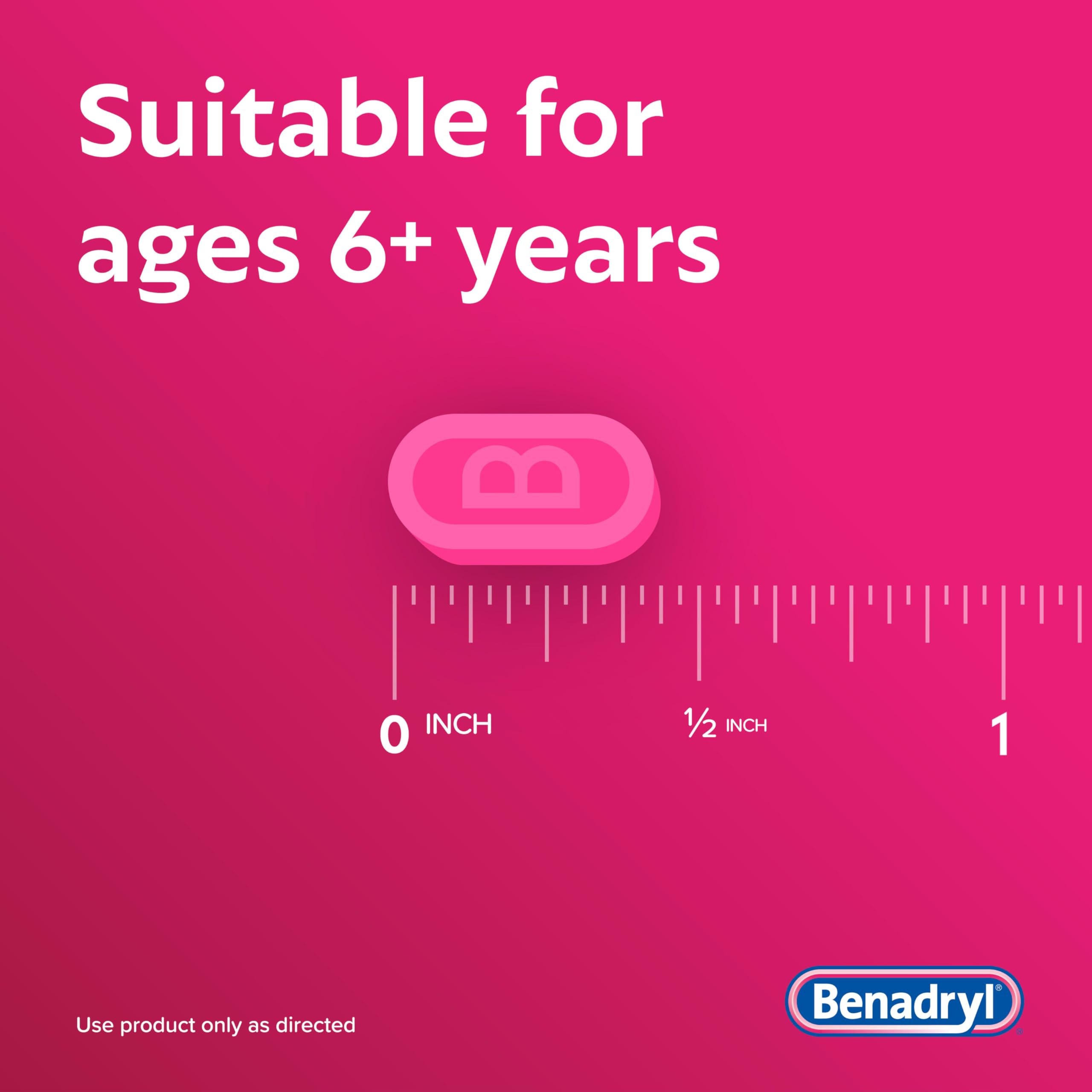 Benadryl Ultratabs Allergy Medicine, 25 mg Diphenhydramine HCl Antihistamine Tablets For Cold & Allergy Relief of Symptoms Like Sneezing, Runny Nose, Itchy Eyes & Throat, Hay Fever, 100 Count Tablets Benadryl buy supplements Au