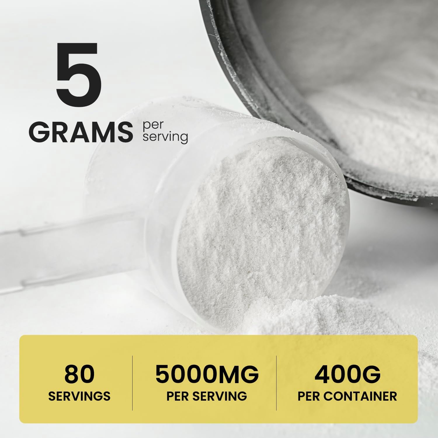 UpNourish Micronized Creatine Monohydrate Powder 400 G - Unflavored Vegan for Pre Workout, Muscle Building Pure Women and Men Instantized Supplement, 80 Servings 14.1096 Ounce